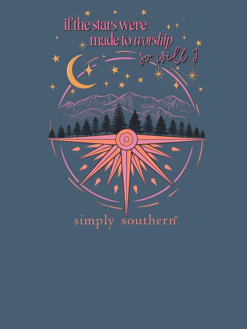 Simply Southern Mountain & Stars Worship Long Sleeve Shirt