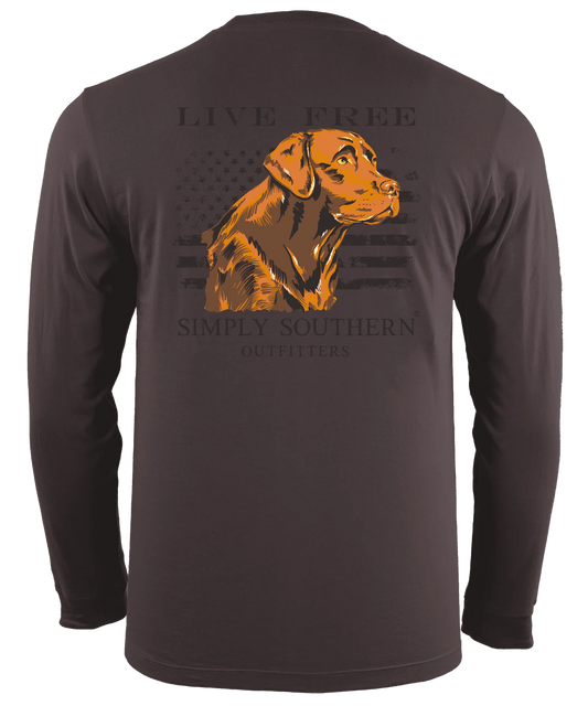 Men’s Simply Southern Live Free Long Sleeve Shirt