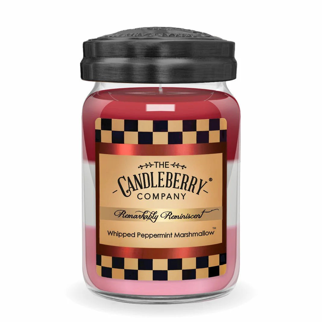 Candleberry Whipped Peppermint Marshmallow Large Jar Candle
