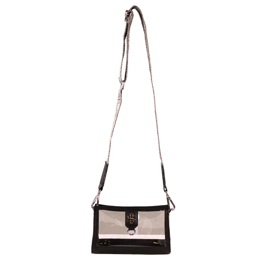 Simply Southern Logo Clear Crossbody in Black with Dual Straps - Petite Elegance
