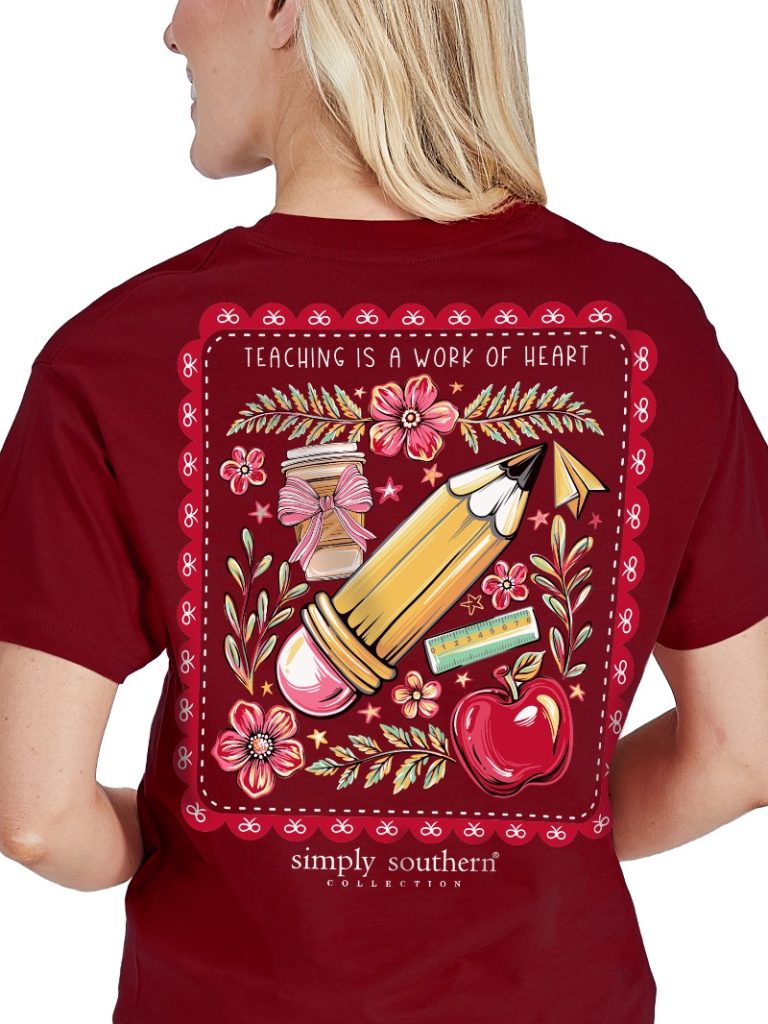 Simply Southern Work of Heart Teacher Short Sleeve Shirt