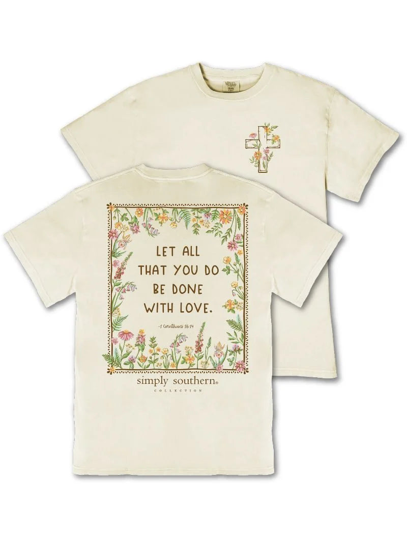 Simply Southern Done With Love Mineral Wash Short Sleeve Shirt