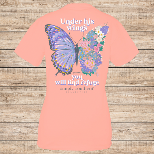 Simply Southern Under His Wings Butterfly T-Shirt