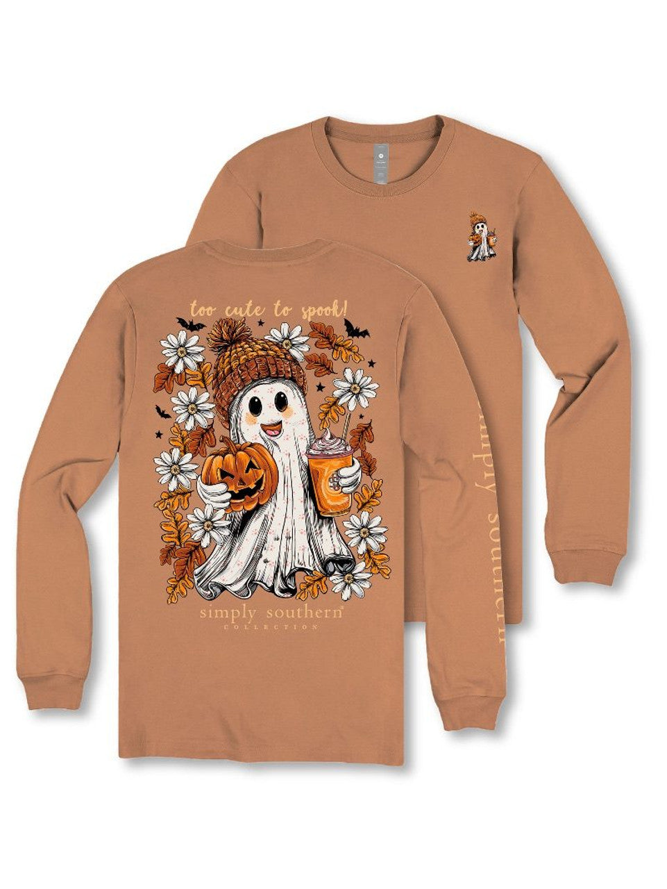 Simply Southern Too Cute Ghost Long Sleeve Shirt
