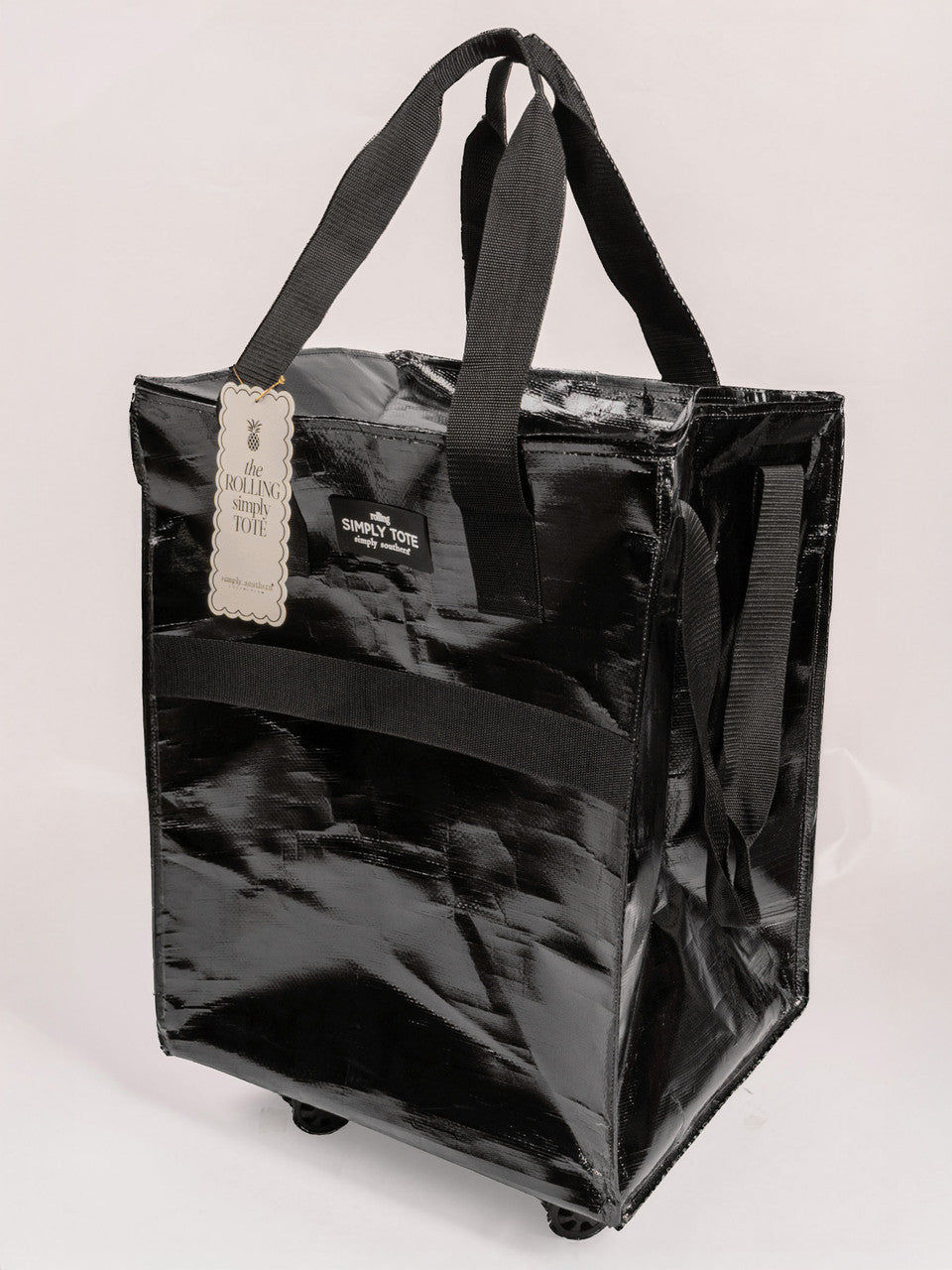 Simply Southern Rolling Tote Bag in Black
