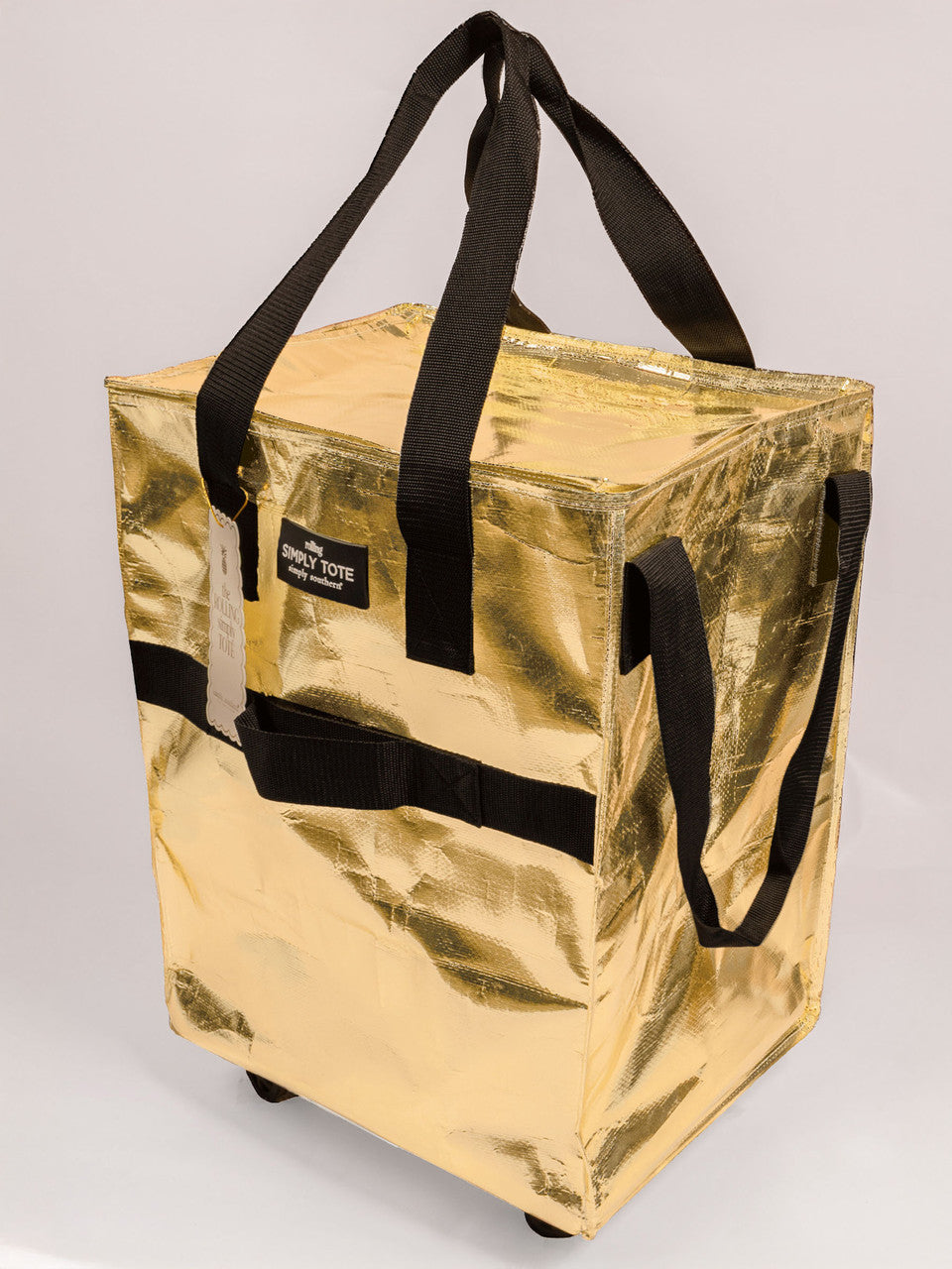 Simply Southern Rolling Tote Bag in Gold