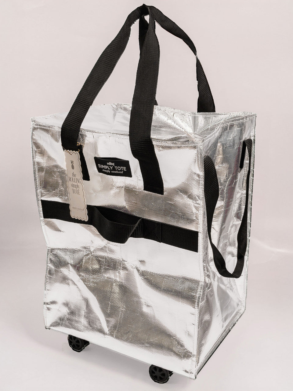 Simply Southern Rolling Tote Bag in Silver