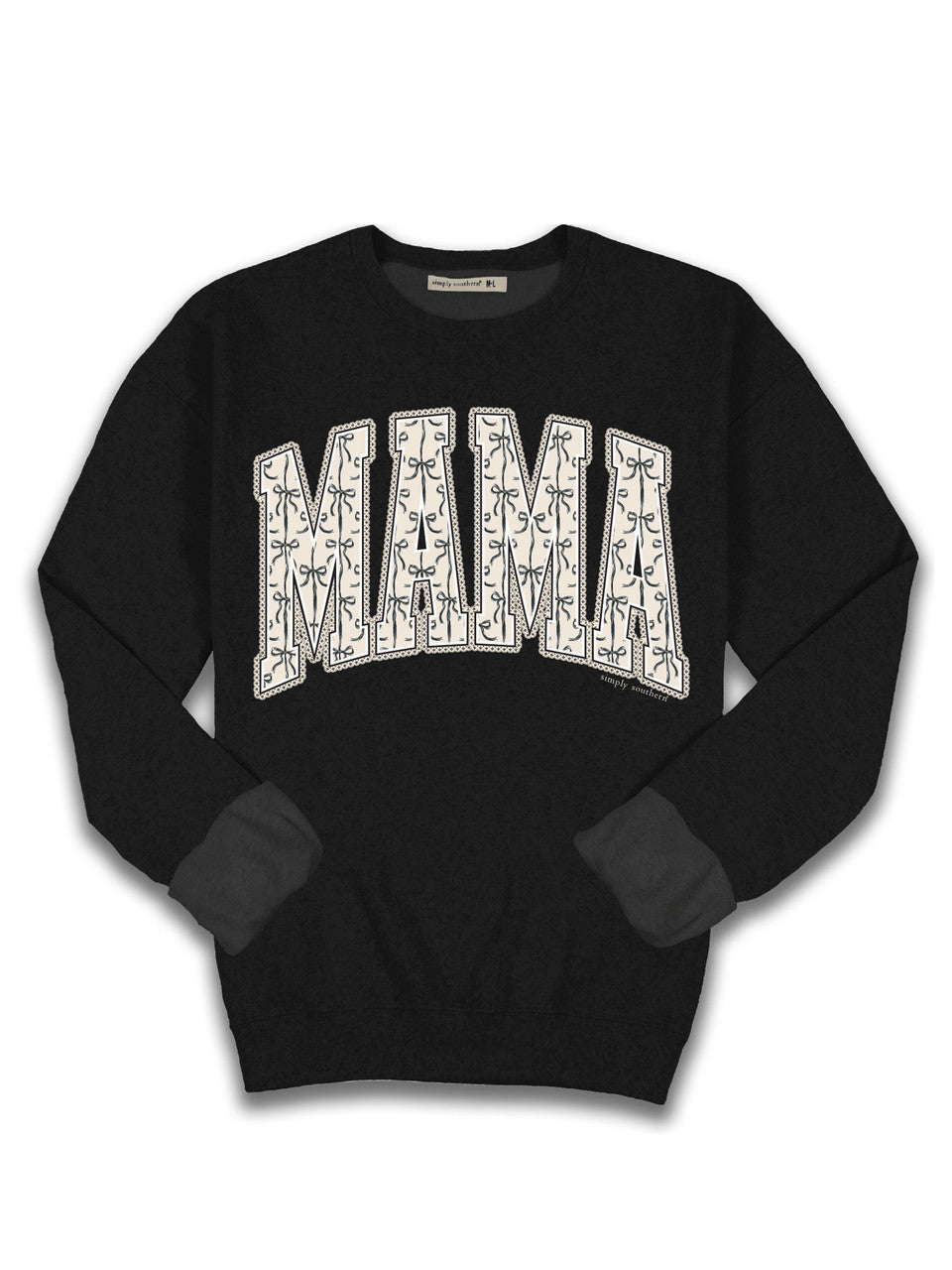 Simply Southern Mama Black Crewneck Sweatshirt