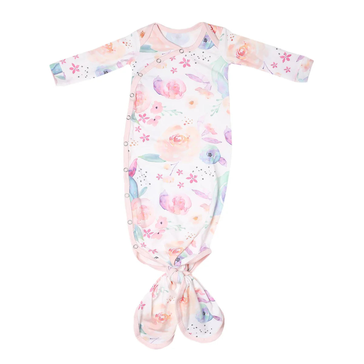 Copper Pearl Bloom Newborn Knotted Gown