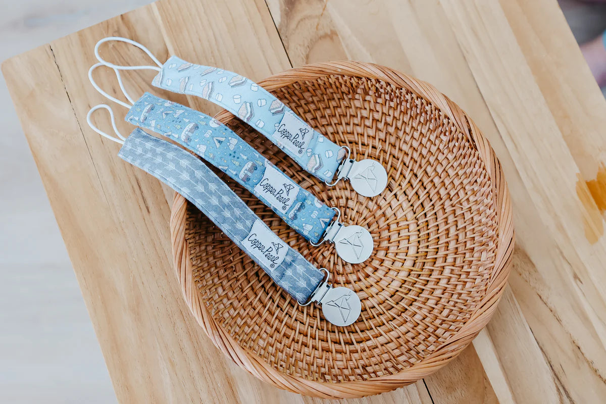 Copper Pearl Bridger Binky Clip Set