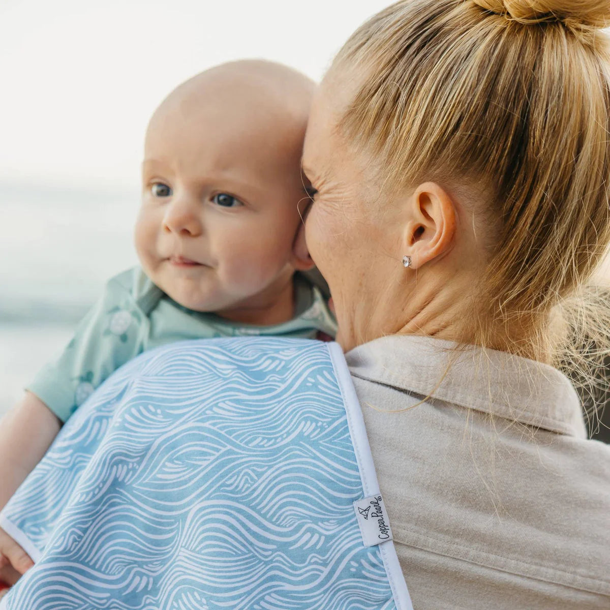 Copper Pearl Cove Burp Cloth Set