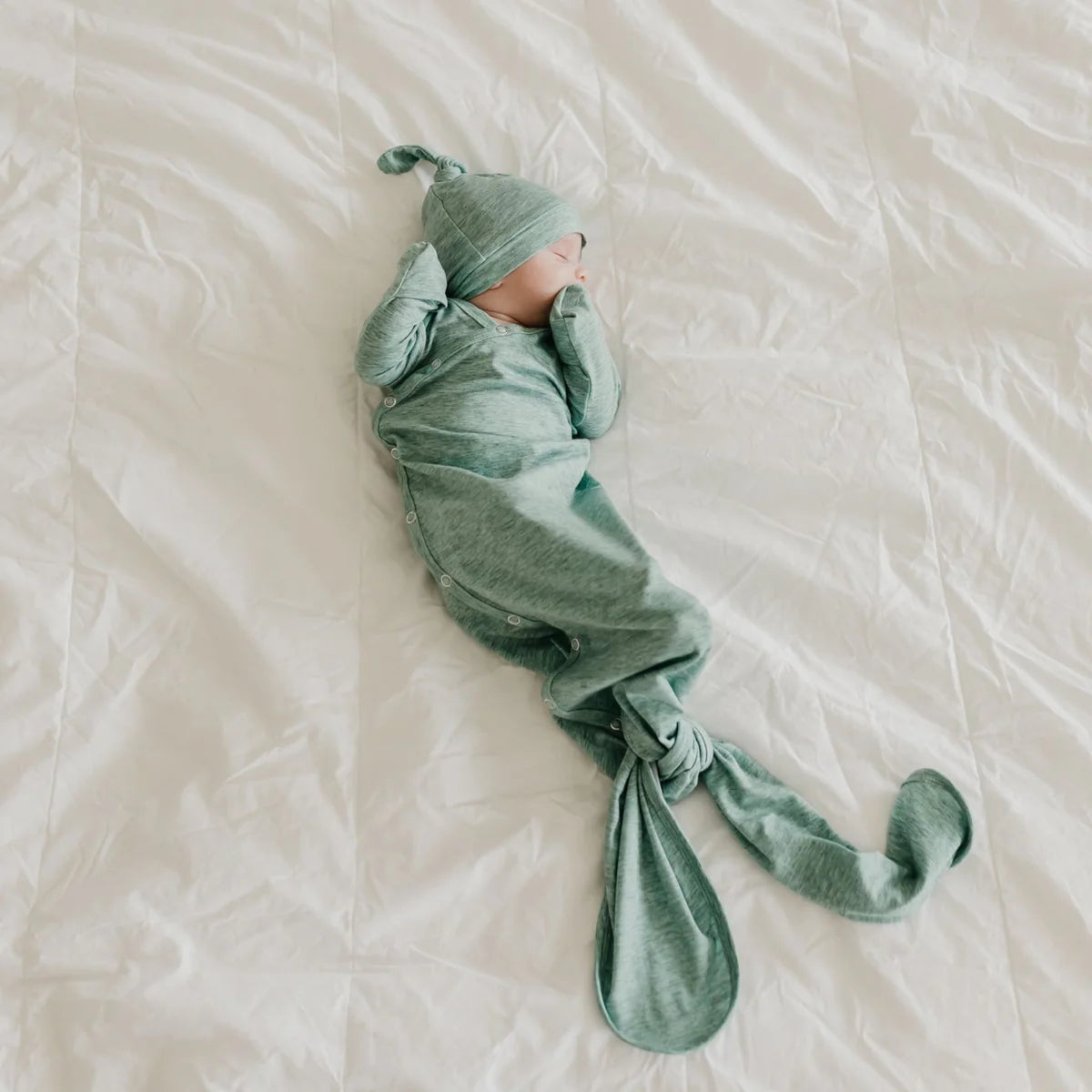 Copper Pearl Emerson Newborn Knotted Gown