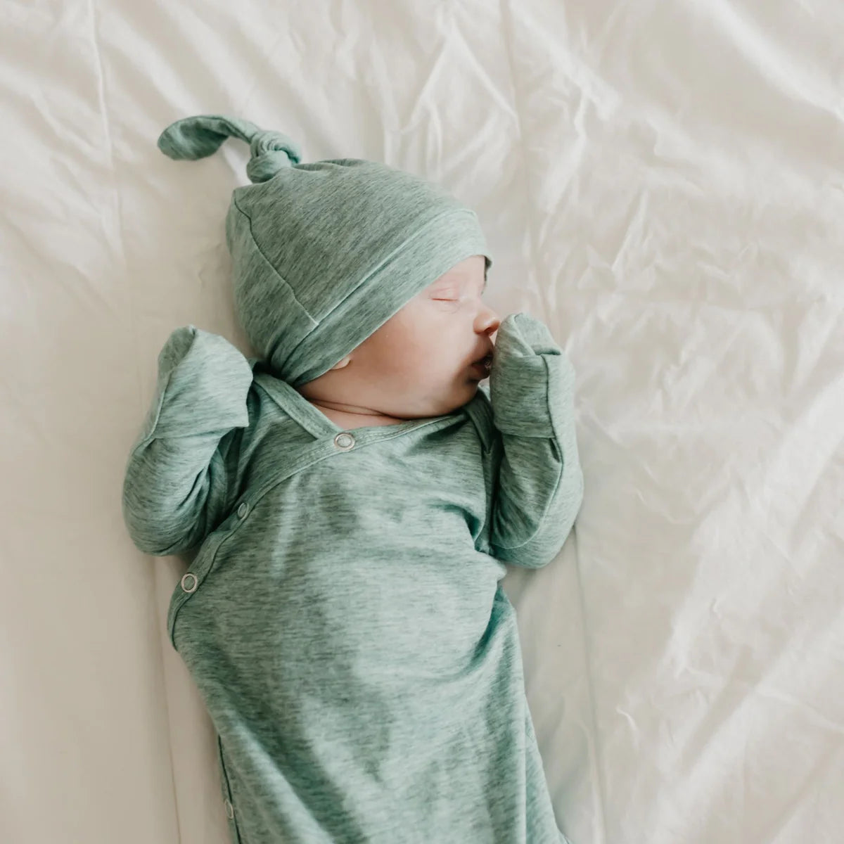 Copper Pearl Emerson Newborn Knotted Gown
