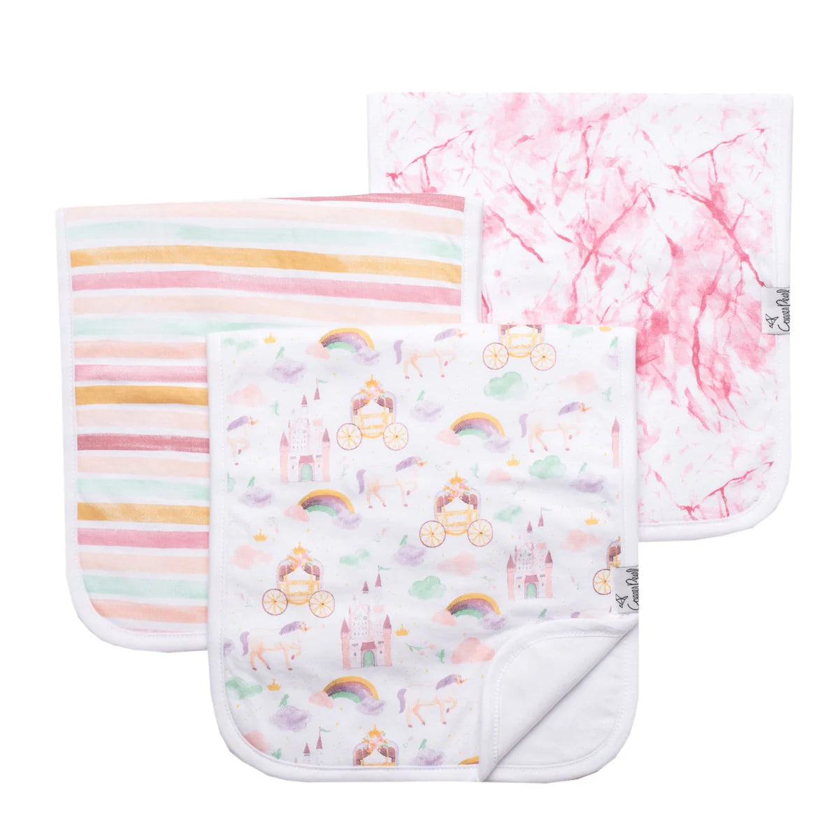 Copper Pearl Enchanted Burp Cloth Set
