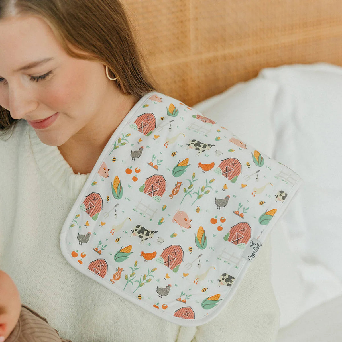 Copper Pearl Farmstead Burp Cloth Set