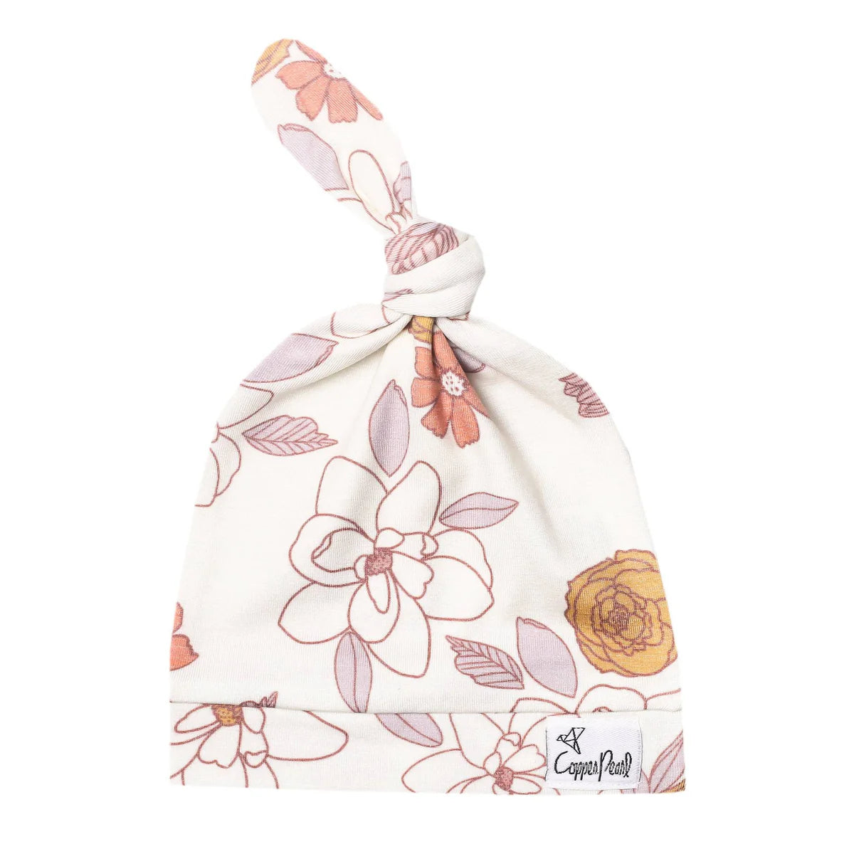 Copper Pearl Ferra Top Knot Hat 0-4mo