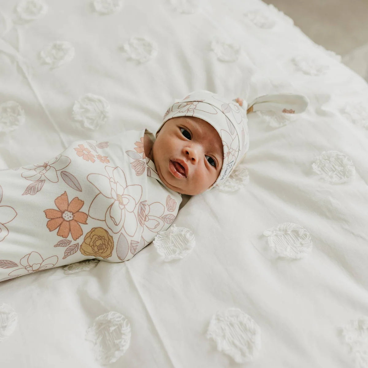Copper Pearl Ferra Top Knot Hat 0-4mo