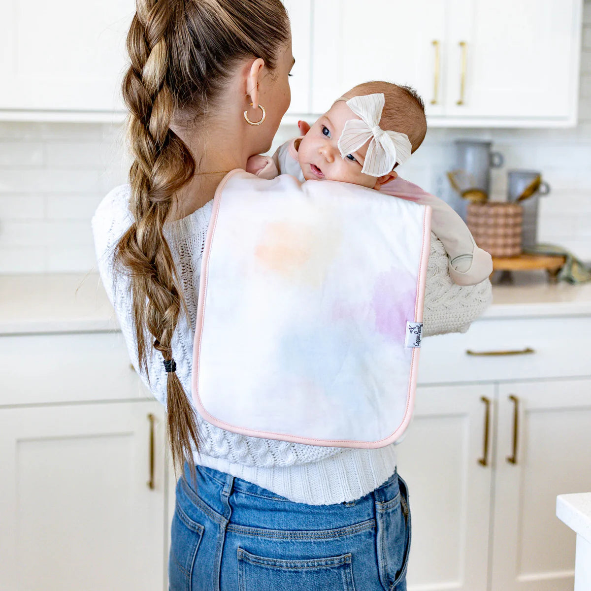 Copper Pearl Flora Burp Cloth Set