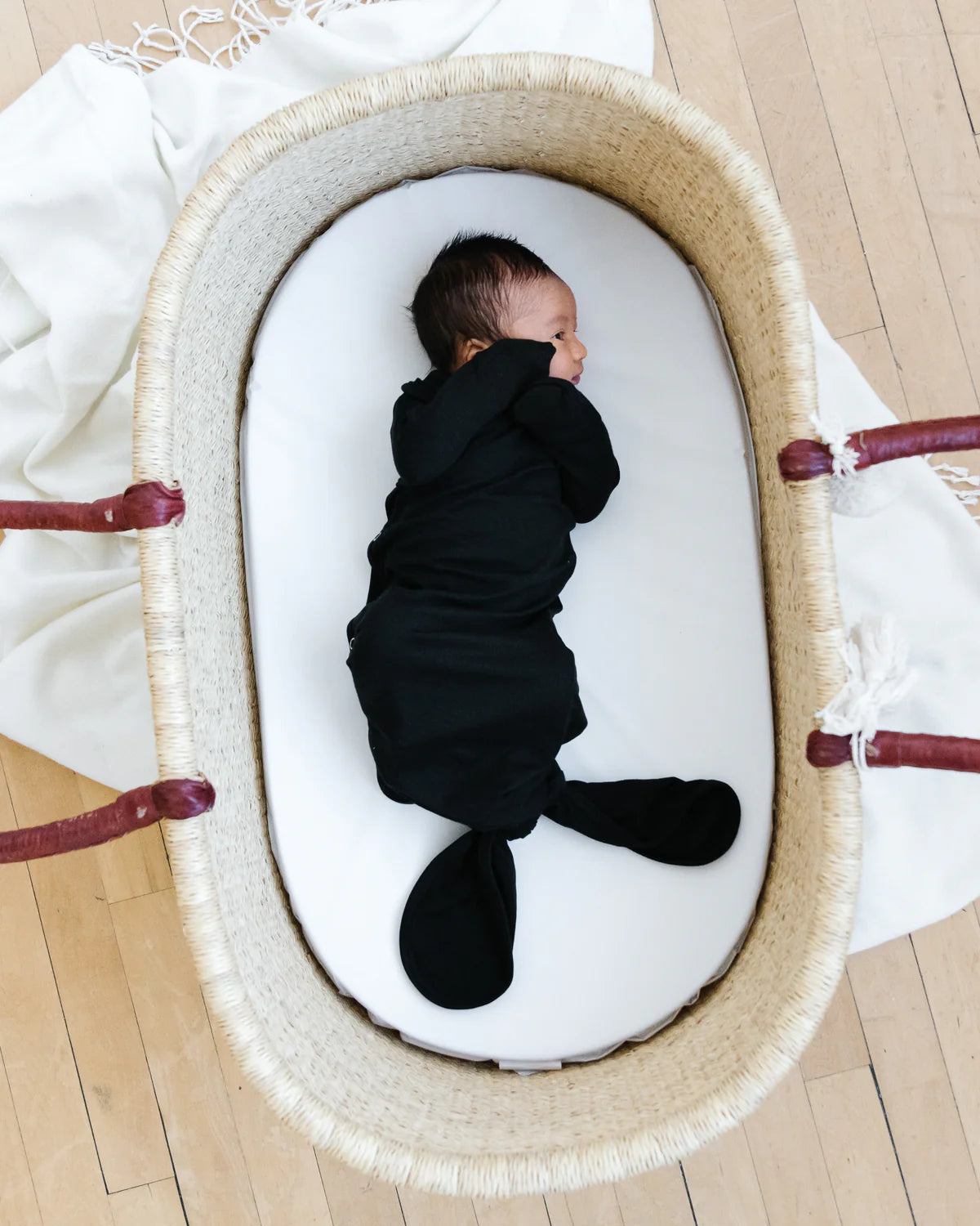 Copper Pearl Midnight Newborn Knotted Gown