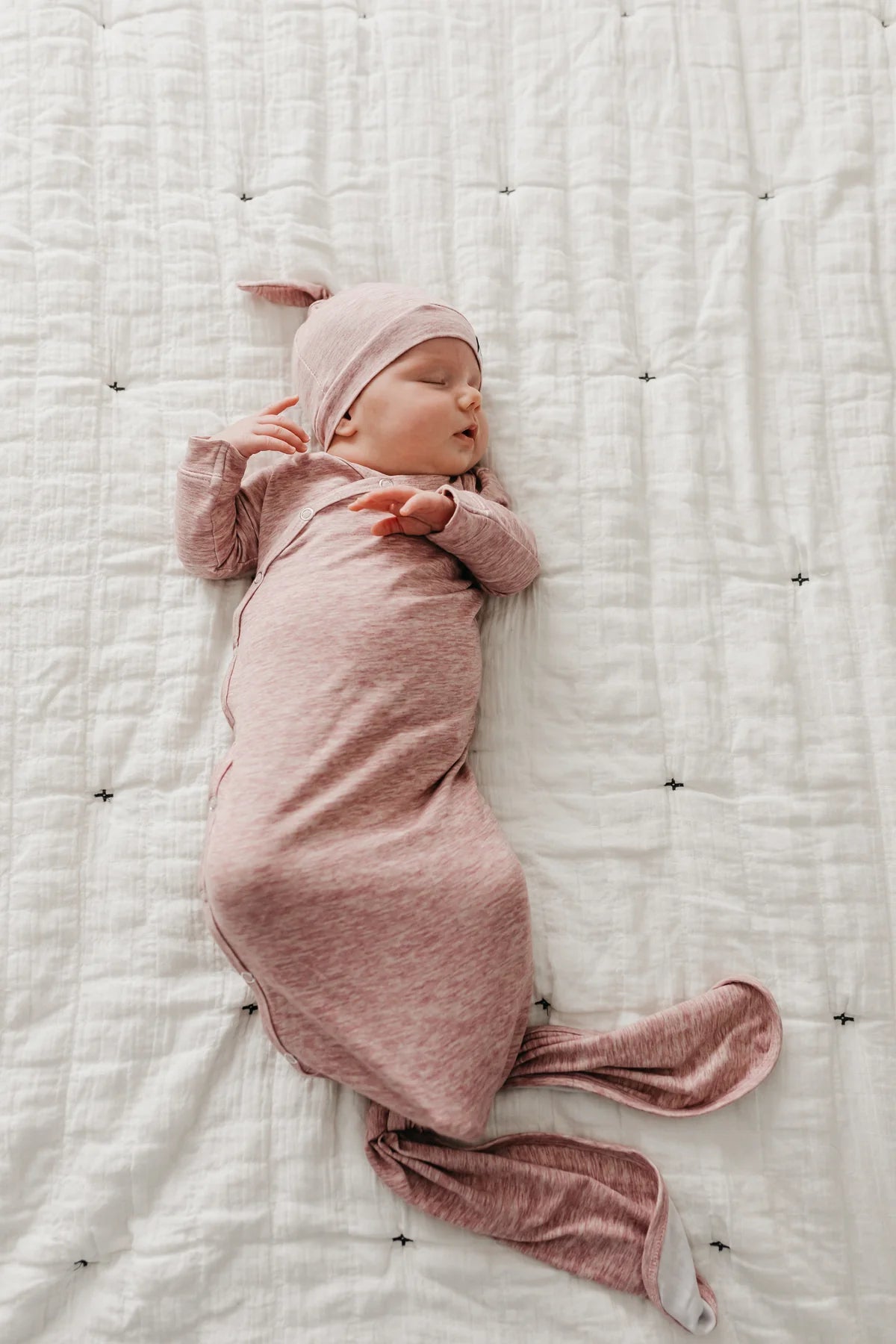 Copper Pearl Maeve Newborn Knotted Gown