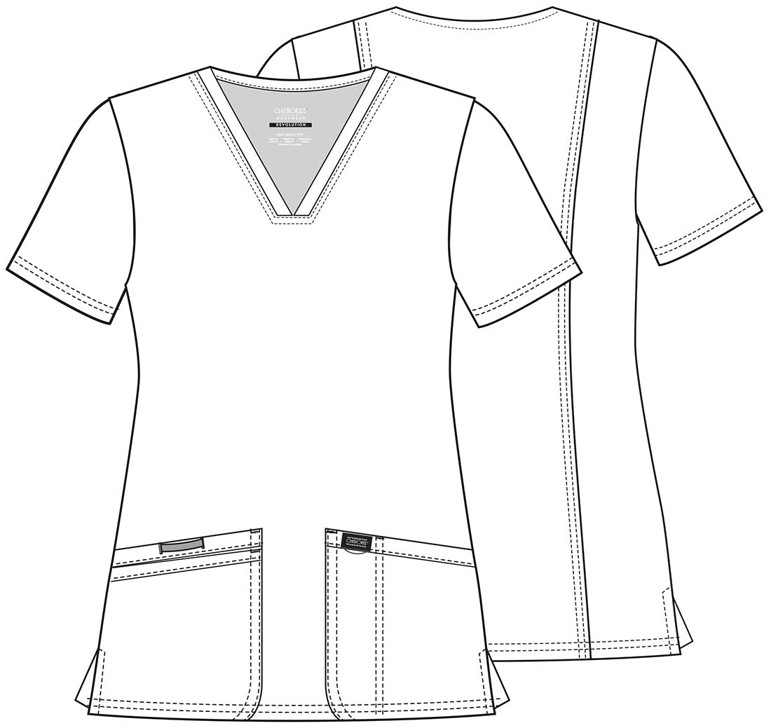 Workwear Revolution V-Neck Top-WW620- Wine