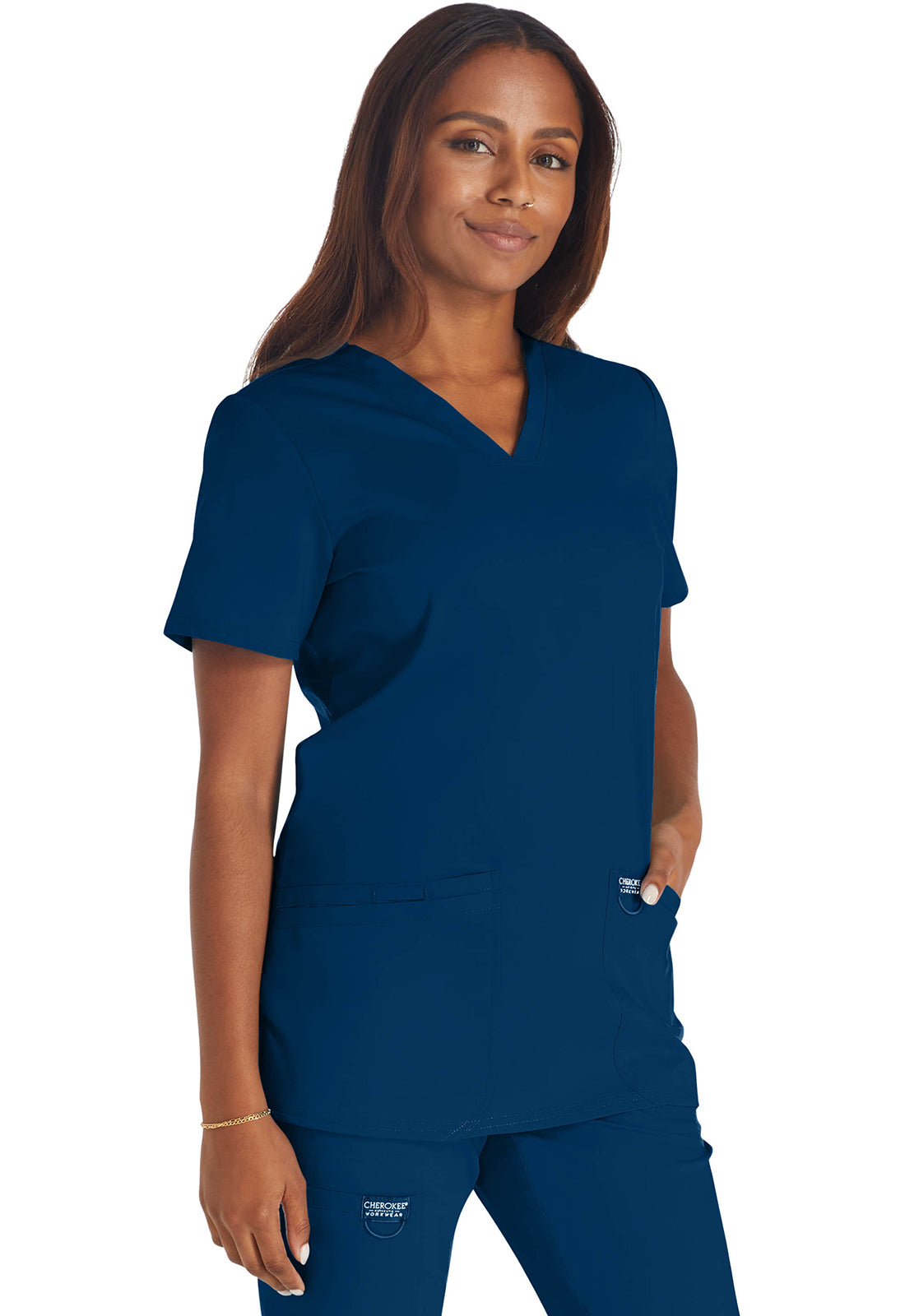 Workwear Revolution V-Neck Top - WW620-Navy