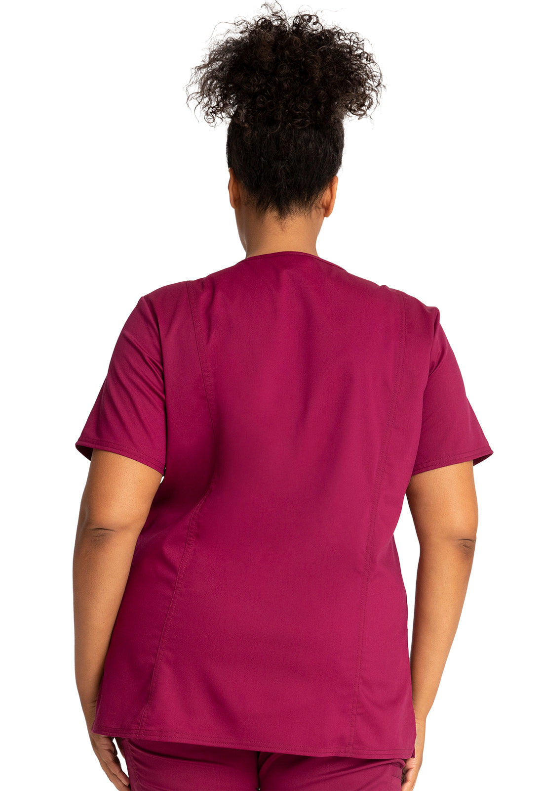 Workwear Revolution V-Neck Top-WW620- Wine