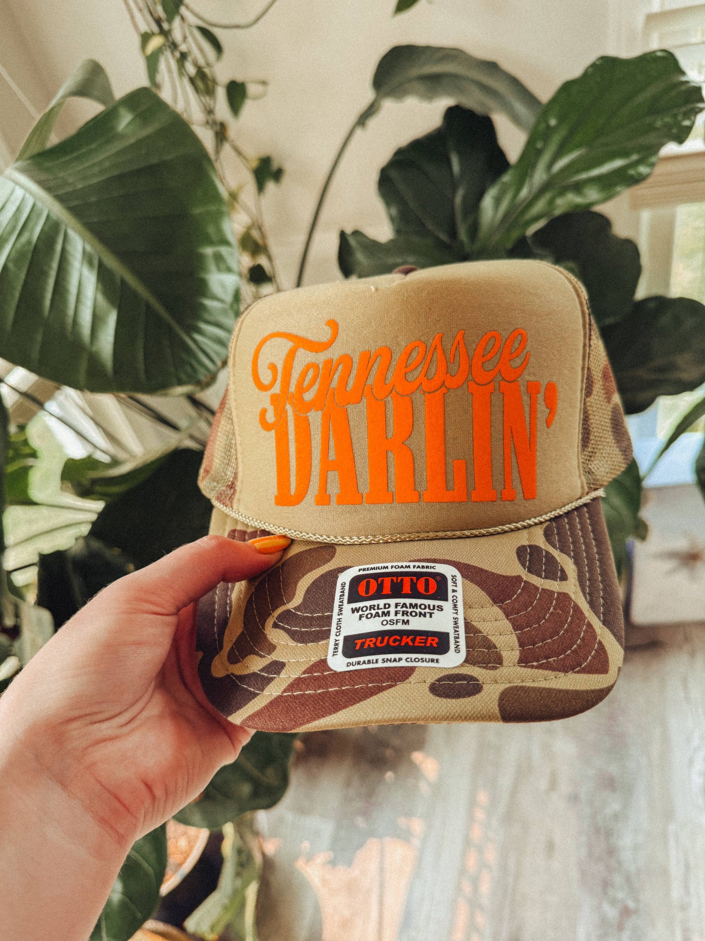 Tennessee Darlin', Western Game Day Green Camo Trucker Hat