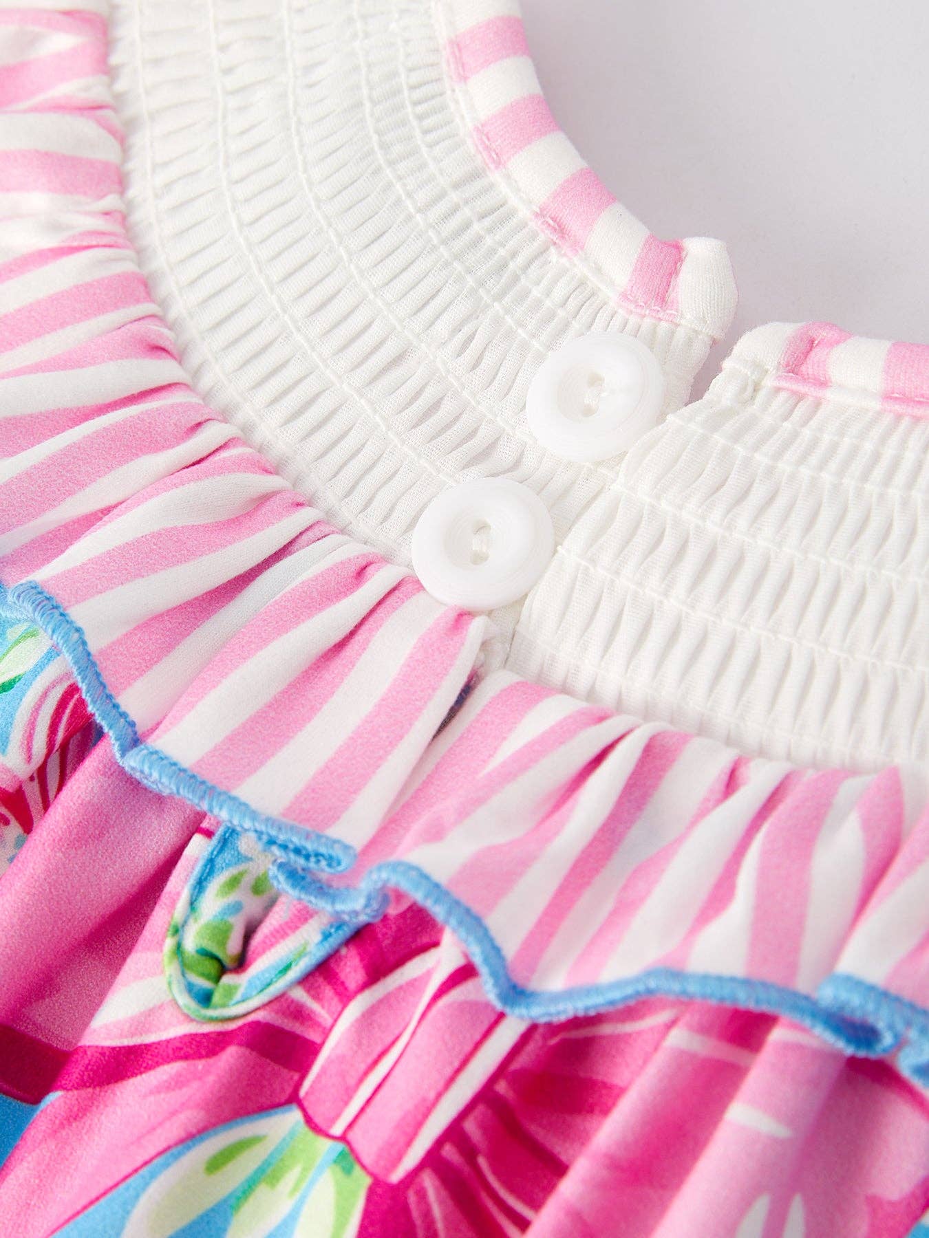 I Love Dad Embroidery Smocking Baby Romper