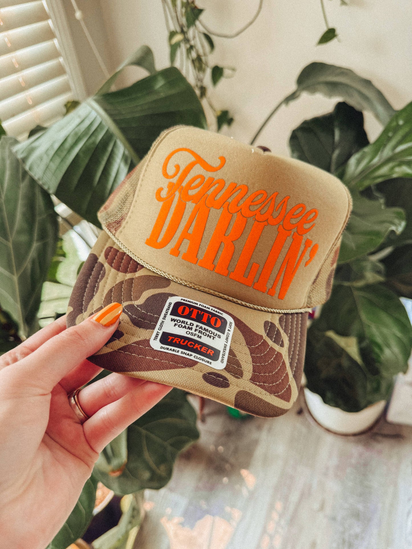 Tennessee Darlin', Western Game Day Green Camo Trucker Hat