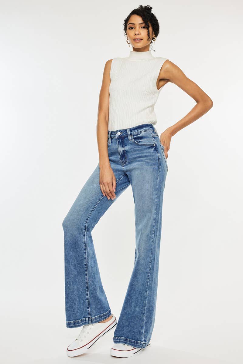 KanCan High Rise Wide Leg Flare Jeans