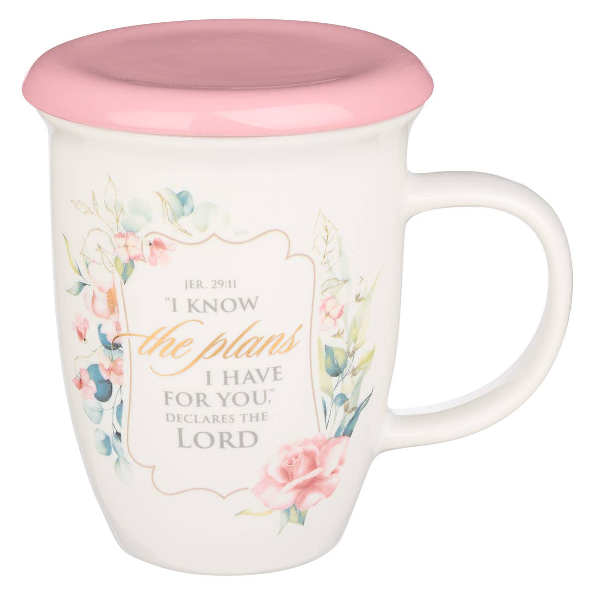 I Know the Plans Jer. 29:11 Floral Mug