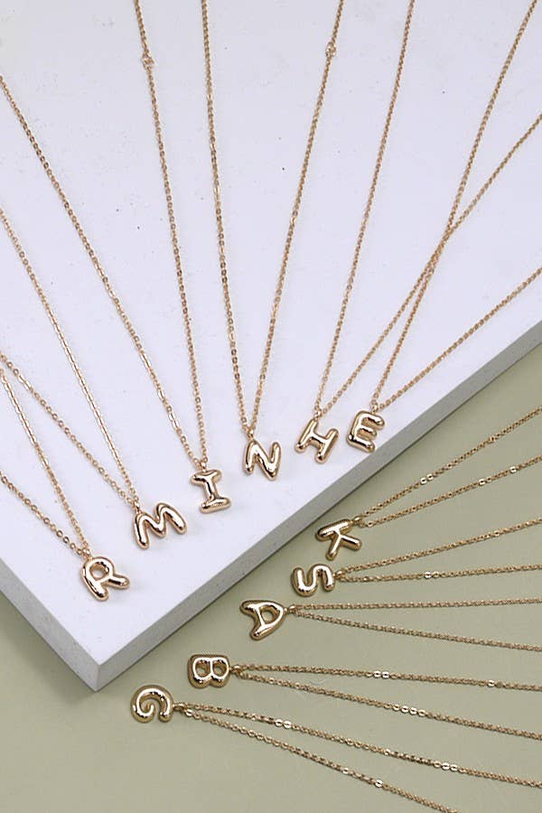 Balloon Bubble Initial Necklace