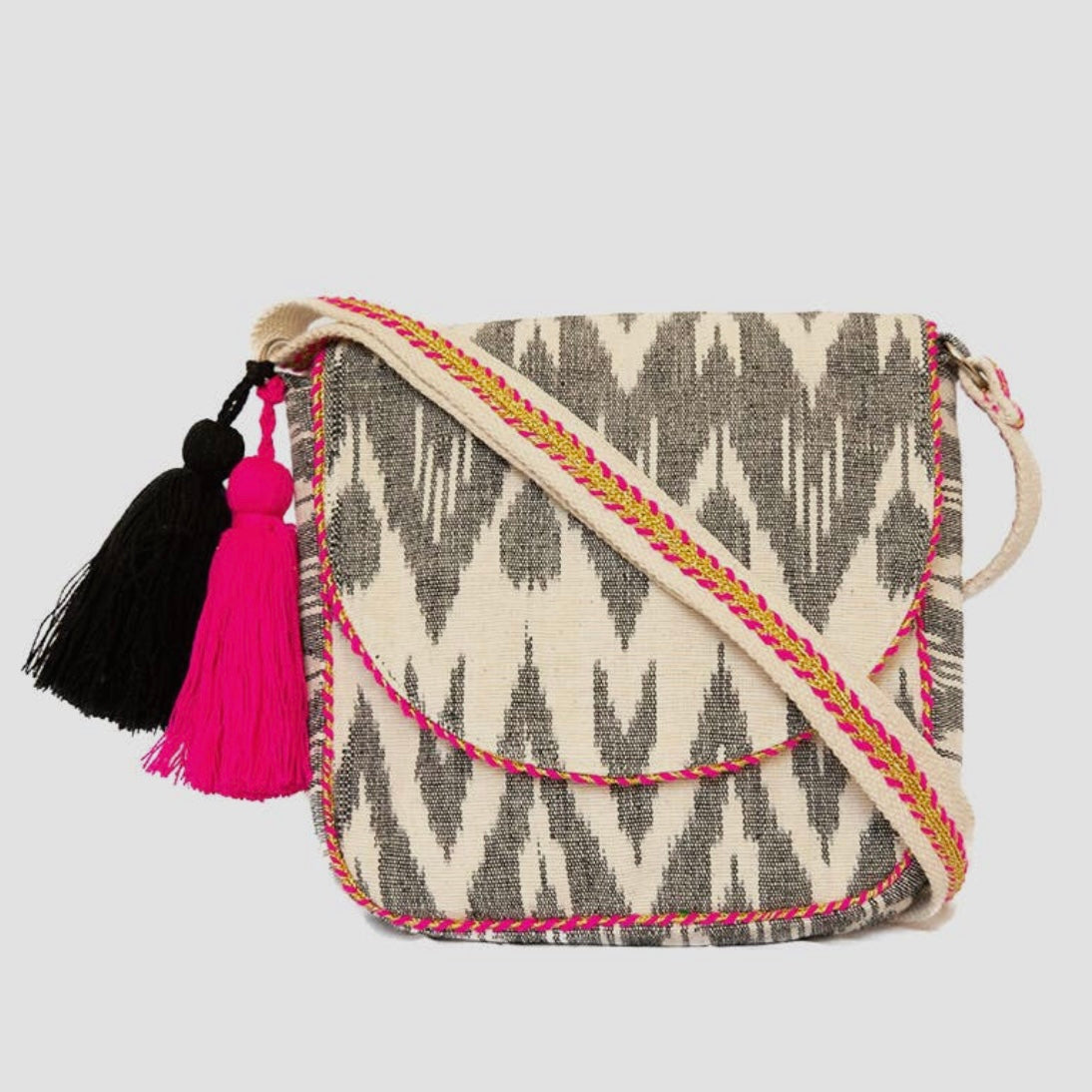 Jen & Co. Addison Aztec Cotton Crossbody w/Flapover