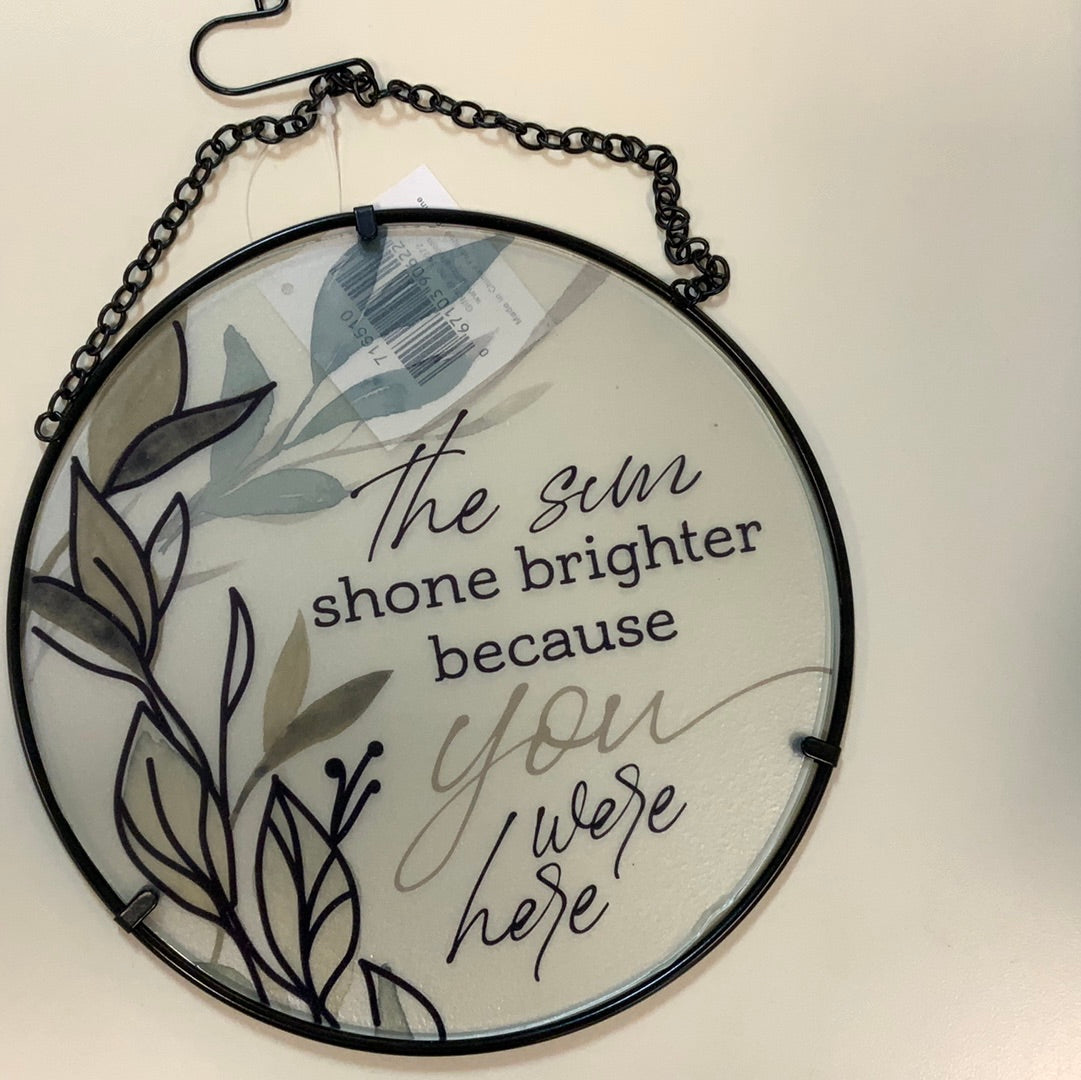 Glass Metal Hanging Suncatcher