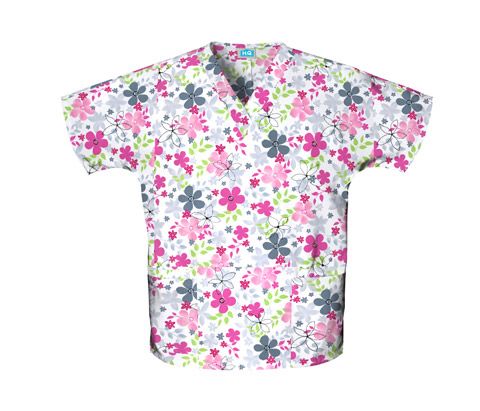 Women’s Cherokee Scrub HQ 4700 Sunnyvale Print V-Neck Top