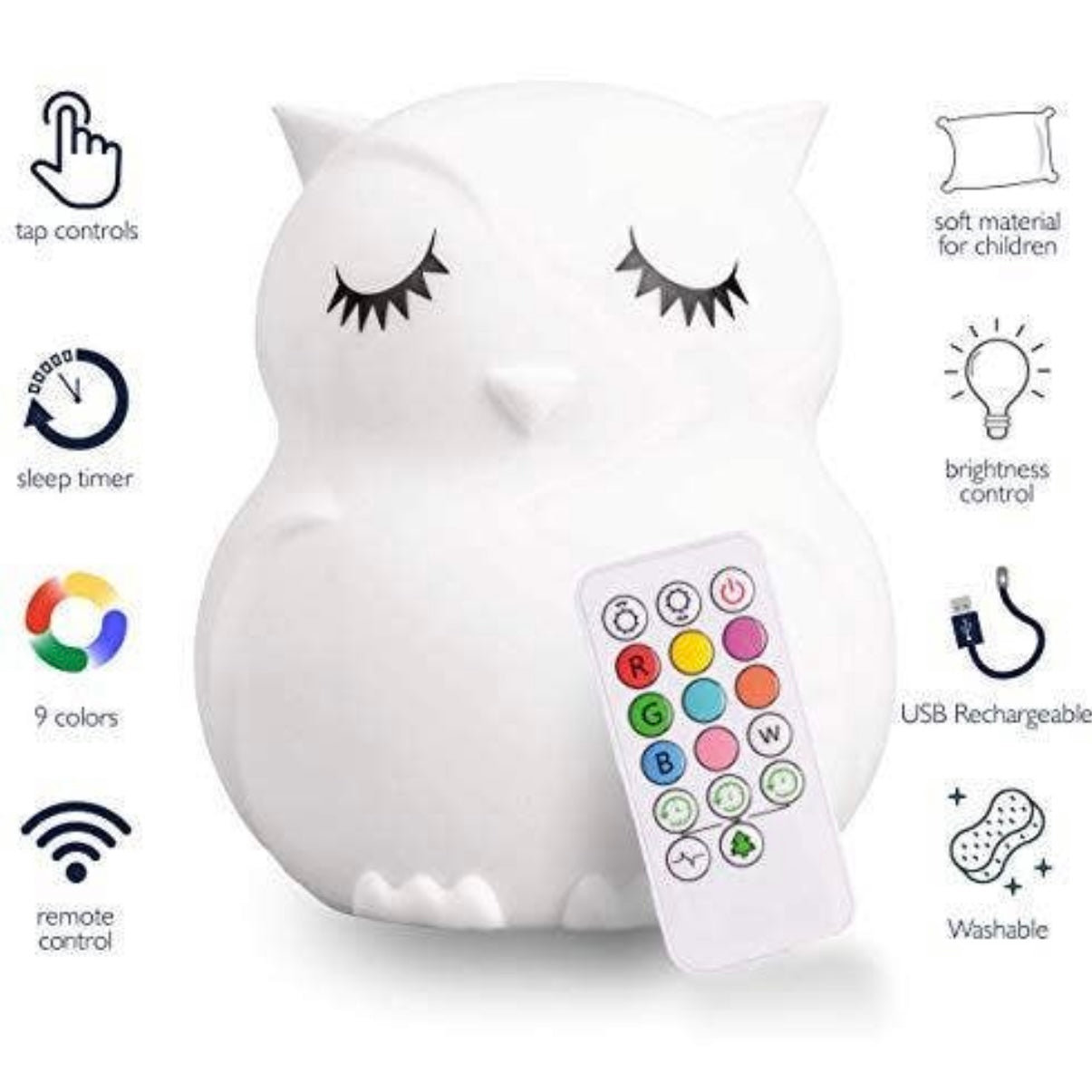 Lumipets® LED Owl Night Light w/ Remote