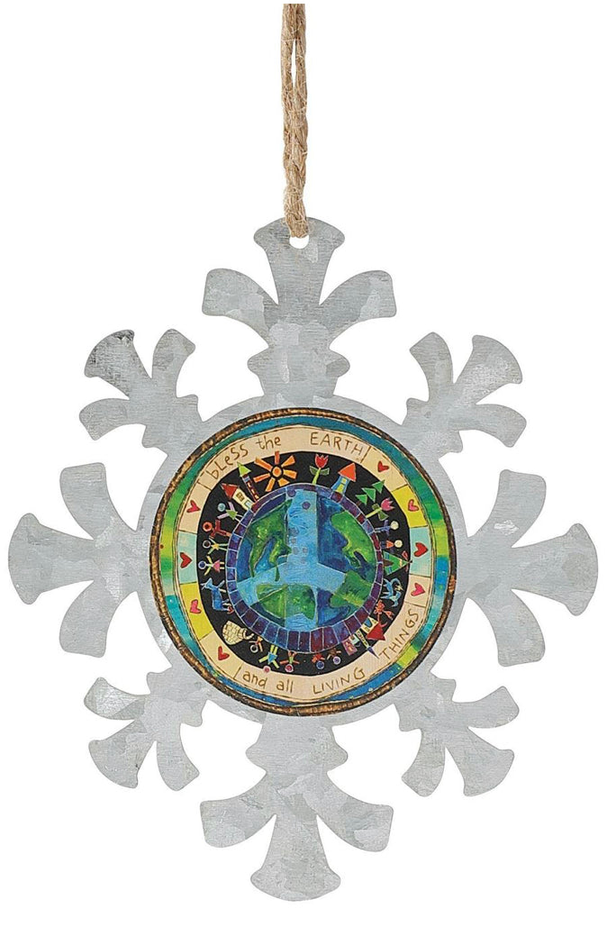 Tin Snowflake Ornament, Assorted