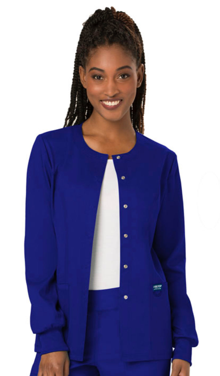 Women’s Cherokee WW Revolution Snap Front Jacket - WW310 -Galaxy Blue