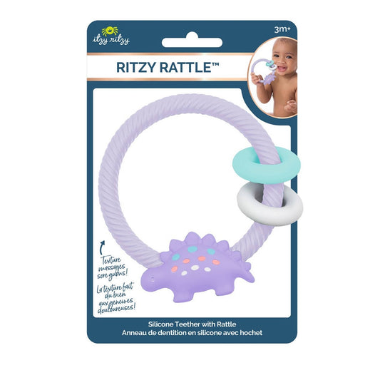 Itzy Ritzy Lilac Dino Rattle