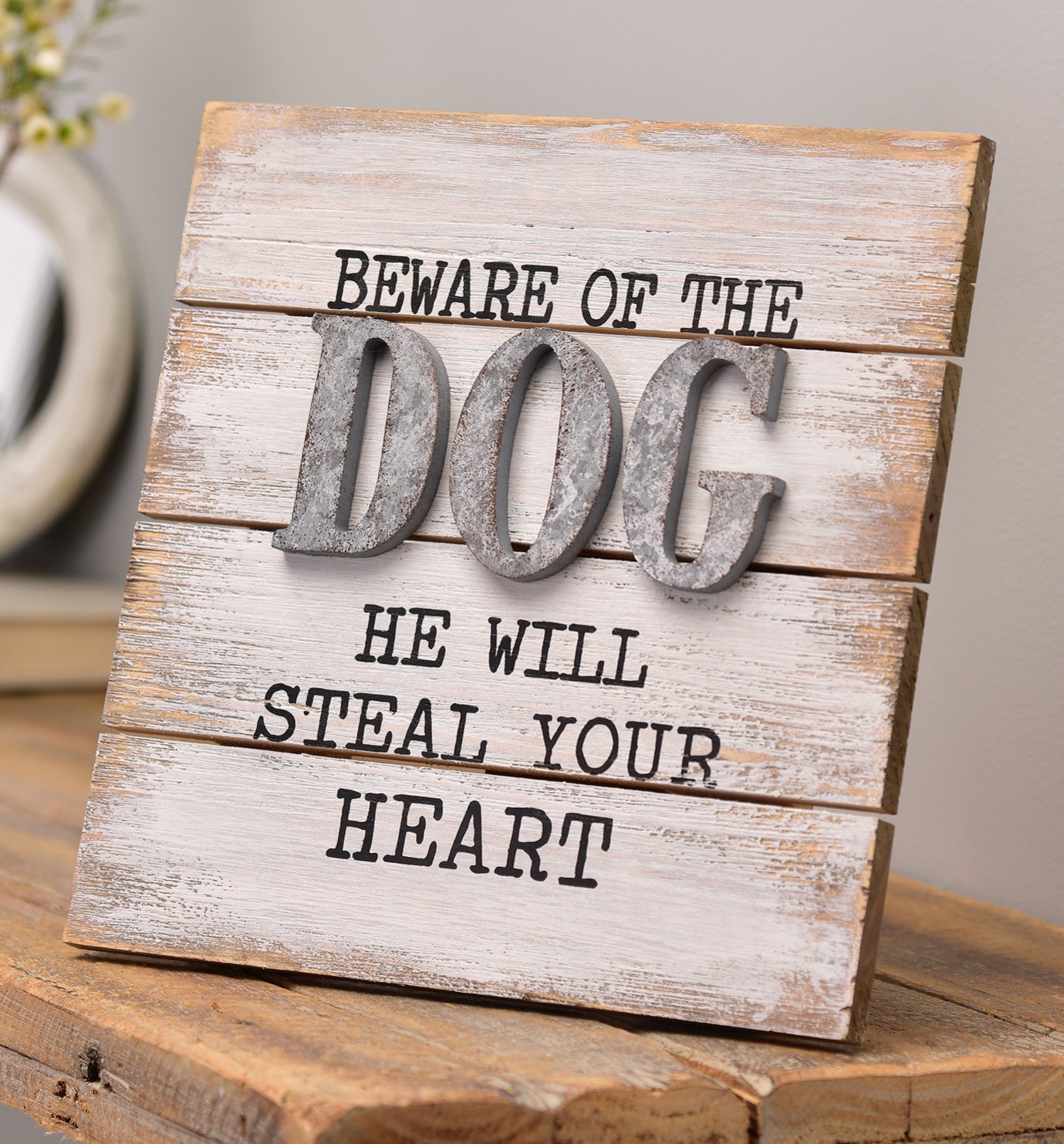 Beware Of Dog Table Sign