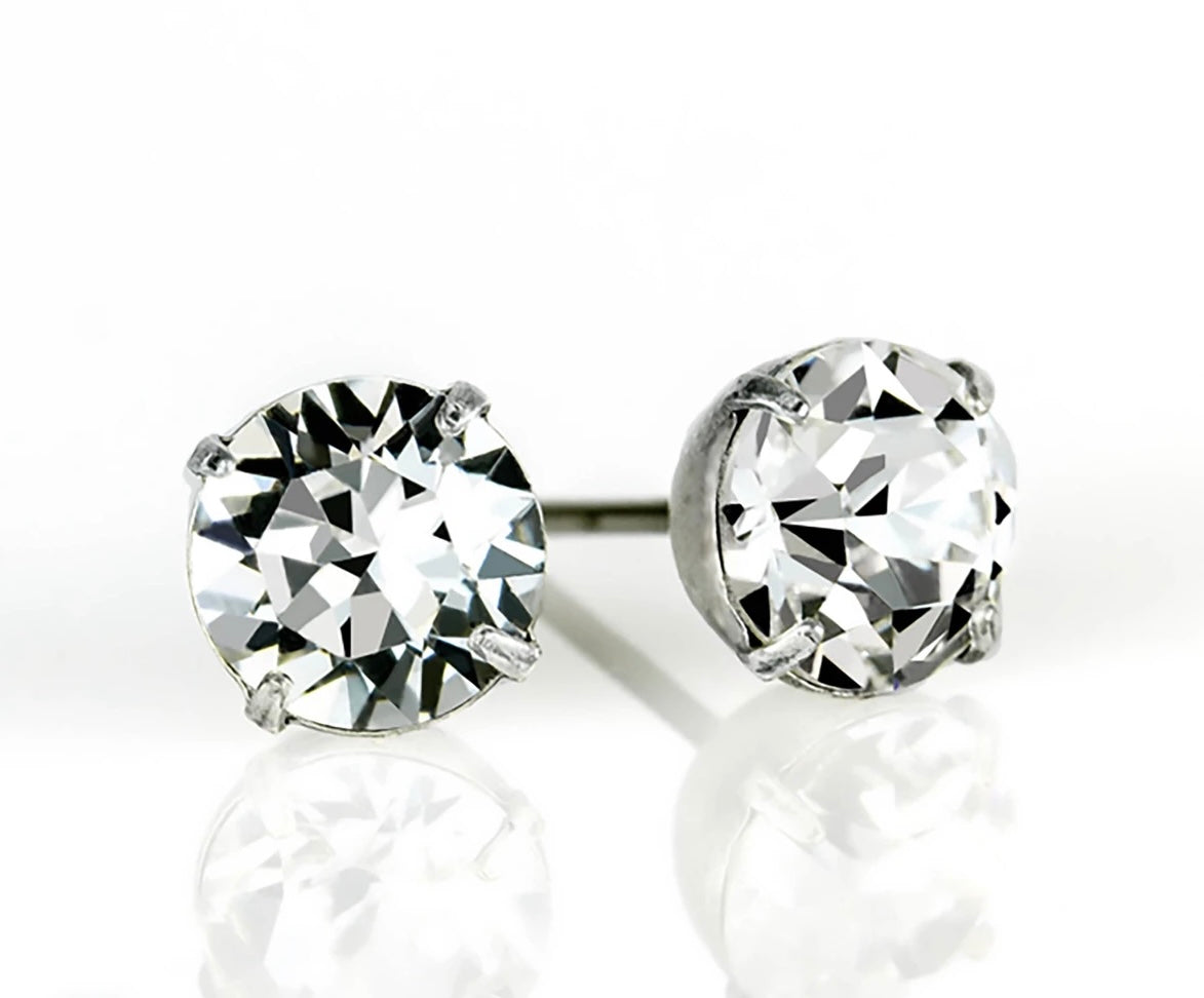 Simple Swarovski Crystal Earrings