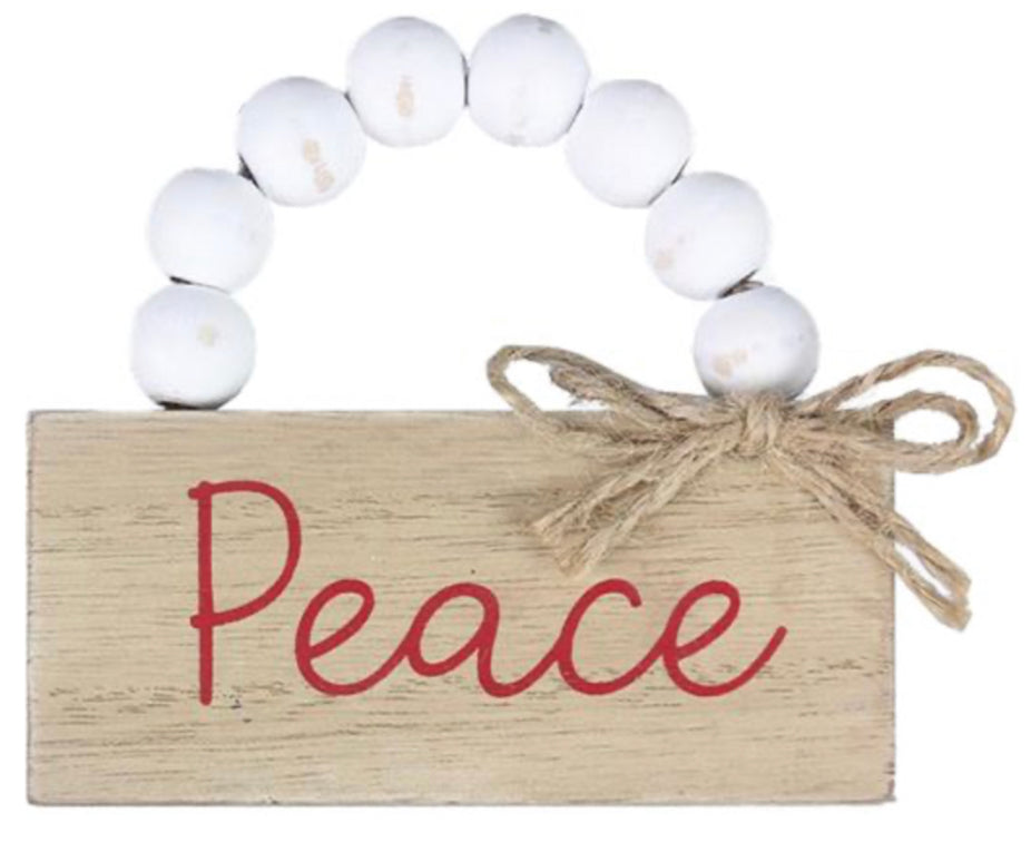 Wood Christmas Mini Signs W/Blessing Banner