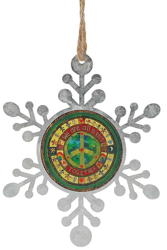 Tin Snowflake Ornament, Assorted