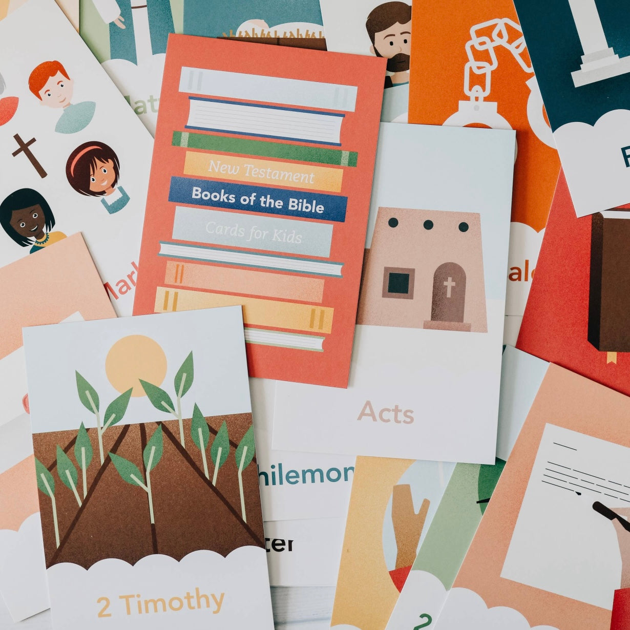 New Testament Books of the Bible Cards for Kids