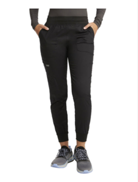 Cherokee Workwear Women's Mid Rise Jogger Pant - WW115 - Black
