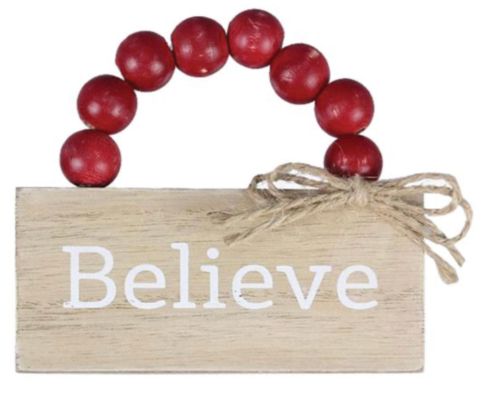 Wood Christmas Mini Signs W/Blessing Banner