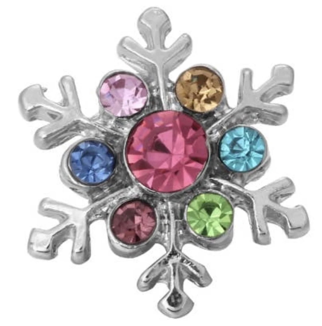 Sparkle Snap - Colorful Snowflake Rhinestone