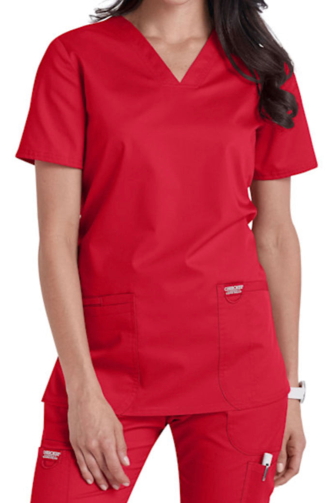 Workwear Revolution V-Neck Top-WW620 - Red