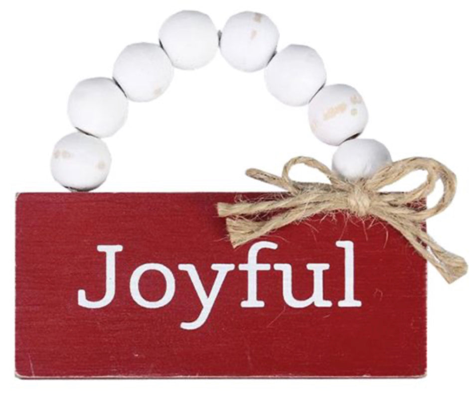 Wood Christmas Mini Signs W/Blessing Banner